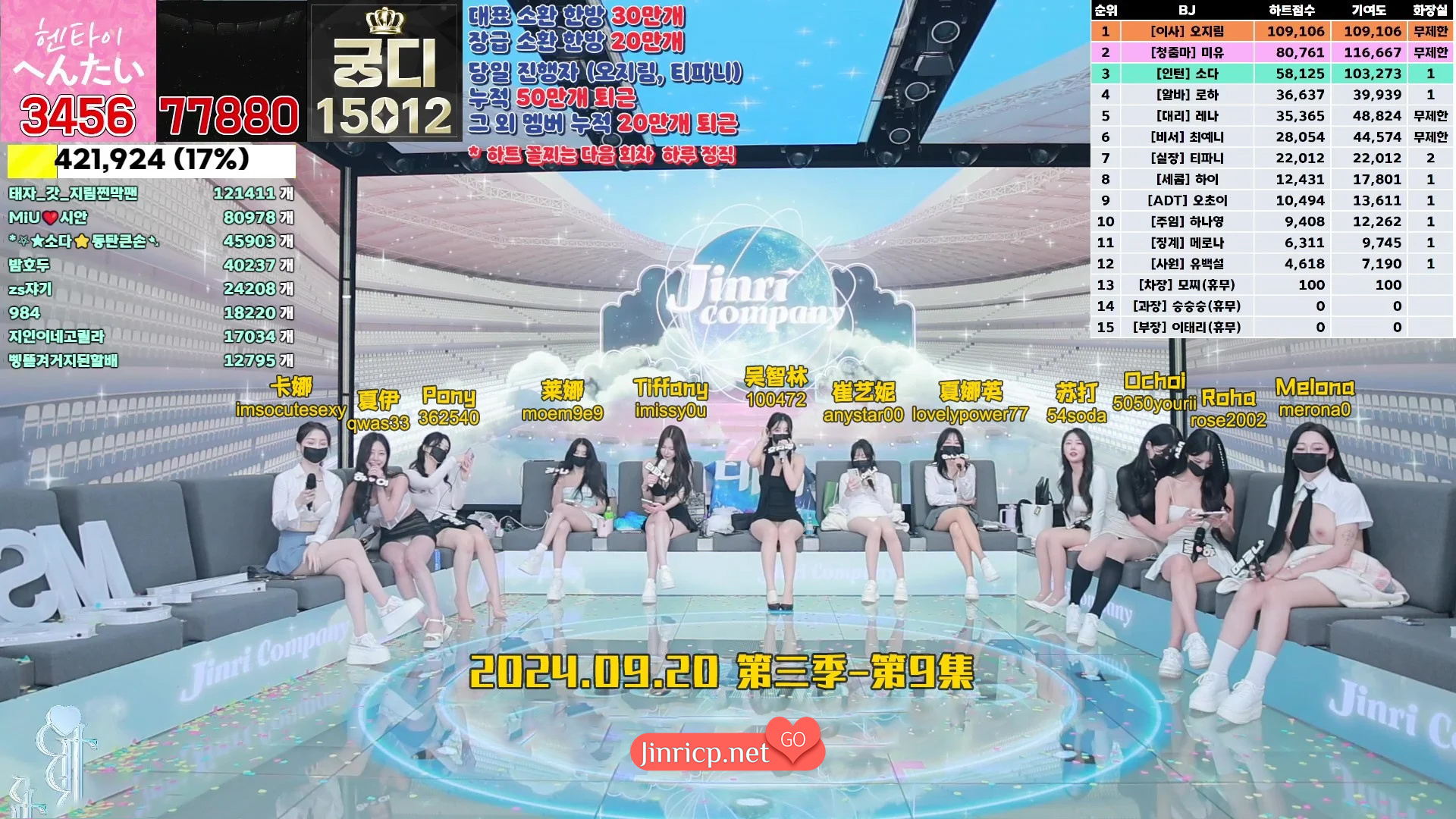 Jinricp 第三季 第9集 打赏排行战中文双语字幕-Jinricp资源分享 - 韩国女团资源站 Jinricp 第三季 第9集 打赏排行战中文双语字幕-Jinricp资源分享 - 韩国女团资源站